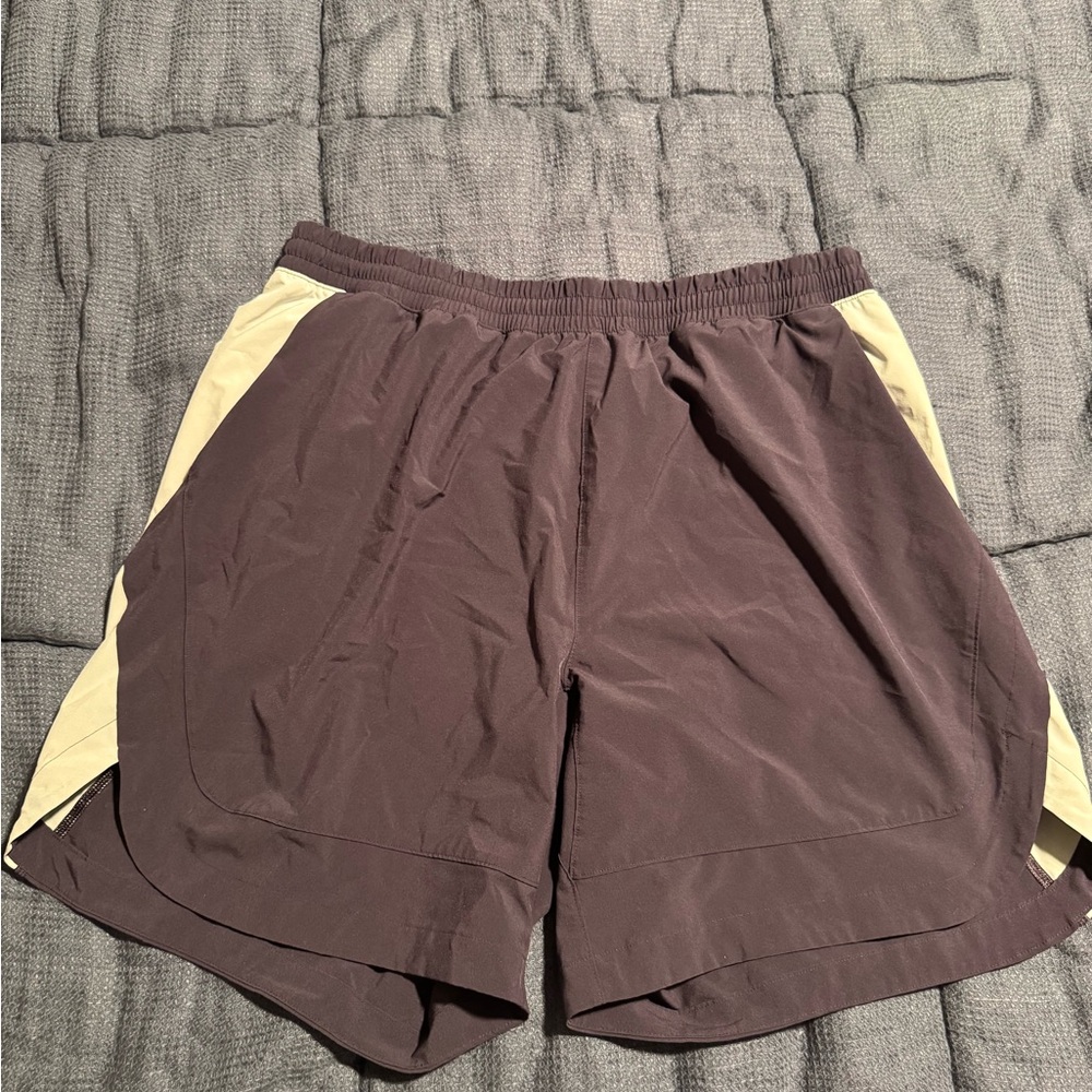 Peloton Men's Athletic Shorts in Brown and Cream